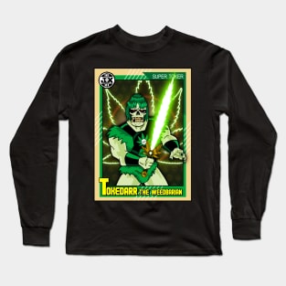 Tokedarr The Weedbarian, vintage hero card Long Sleeve T-Shirt